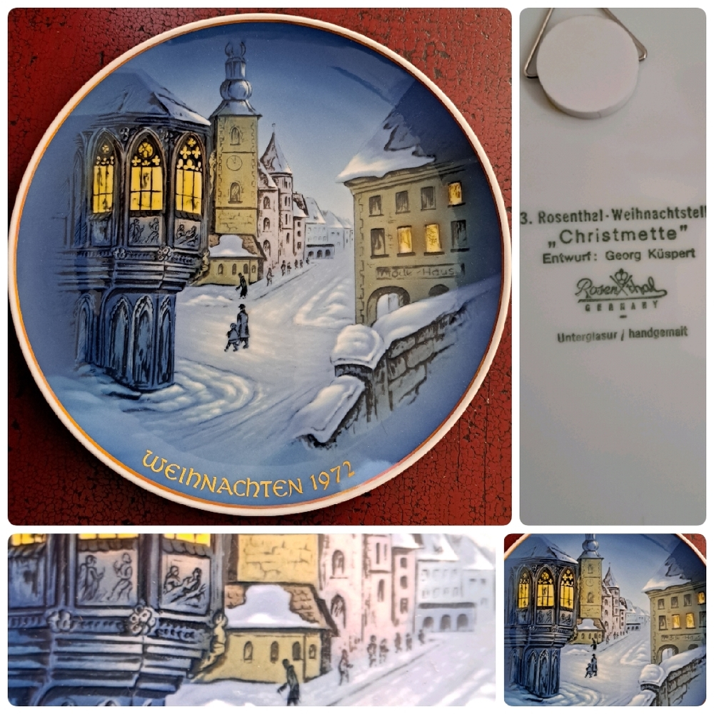 ROSENTHAL WEIHNACHTEN 1972 Christmas Plate